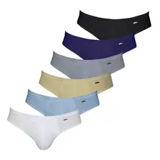 Kit 6 Cuecas Zorba Slip Light Básica 100% Algodão Outlet