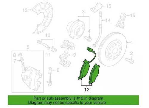 Balata Delantera Sensor Audi A3 Leon Cupra Vw Tiguan Foto 4