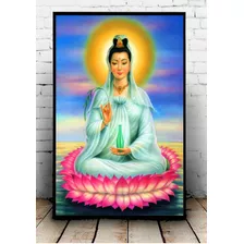 Pôster Quadro Kuan Yin Moldura Com Vidro 43x60 Cm