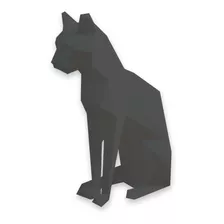Escultura Gato Geométrico 20cm Decoração Impressão 3d