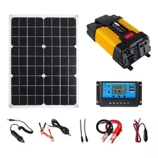 Inversor De Corriente De 500w 12v Kit Inicio 18w Panel Solar