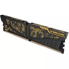 Memoria Ram T-force Vulcan Tuf Gaming Alliance Gamer Color Negro/amarillo 8gb 1 Team Group Tltyd48g3200hc16c01