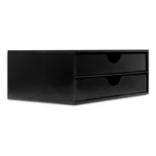 Organizador 2 Gavetas Base Monitor Preto Folha Sulfite A4 