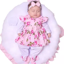 Saída De Maternidade Bebê Belinha Floral 05 Peças Rosa