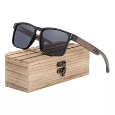 Lentes De Sol Barcur Patas De Madera Polarizado Incluye Caja