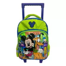 Morral Premium Con Ruedas Mickey Mouse & Pluto Awesome