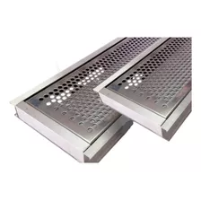 Grelha Ralo Linear Perfurada Em Inox 15x100 Cm Agua Pluvial