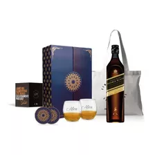 Box Johnnie Walker Double Black + 2 Vasos Personalizados