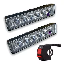 2 Reflectores Led Cree 18w 3000lm Camionetas Motos + Tecla