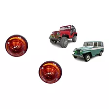 Juego Faros Giro P/ Ika Jeep Estanciera Ambar