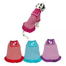 Vestido Marinero De Algodón Talla 3 Para Perros, Mascotas