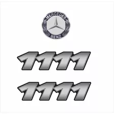 Kit De Adesivo Emblemas Compatível Mercedes Benz 1111 Krt29