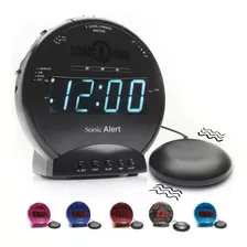 Sonic Alert Sonic Bomb - Reloj Despertador Dual Con Agitador