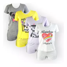 Kit 7 Pijama Diversas Estampas Fofinhas Verão Pronta Entrega