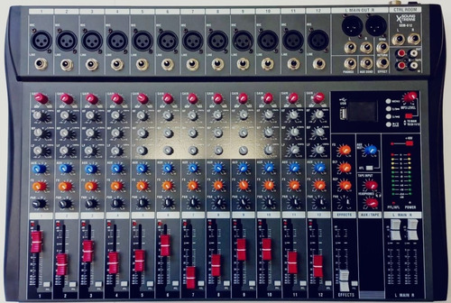 Consola Mixer 12 Canales Bluetooth Usb Phantom Fx Sxm-612