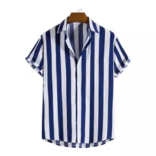 Camisa Masculina Camisa Listrada Casual