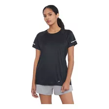 Polera Mujer Deportiva R-neck Poliéster Negro Corona