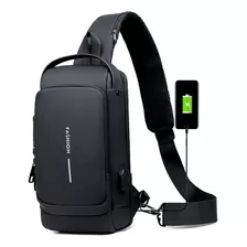 Minimochila Transversal Para Hombre Con Pecho Diagonal+usb