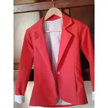 Chaqueta Juvenil Roja Impecable Y Hermosa Para Muchos Usos