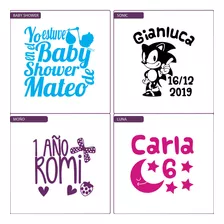 Vinilo Decorativo Souvenir Infantil Cumpleaños Babyshower