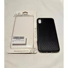 Funda. Lohasic iPhone XS Max Fibra Carbono Negra Sin Uso