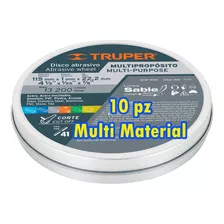 10 Pz Disco Corte 4.5'' Multi Materi Piedra Met Truper 18651