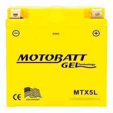 Bateria De Moto 12v 5 Amperes Mtx5l