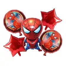 Kit 5 Balão Metalizado Homem Aranha - Estrela 