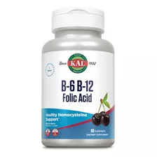 Kal | B-6 B-12 Folic Acid I 60 Lozenges I Black Cherry I Usa