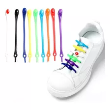 Cordones Elásticos Silicona Para Zapatos Pack De 12 Pcs 