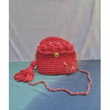 Bolsa De Trapillo Tejida A Crochet. Ramac - Modelo Tulipán.