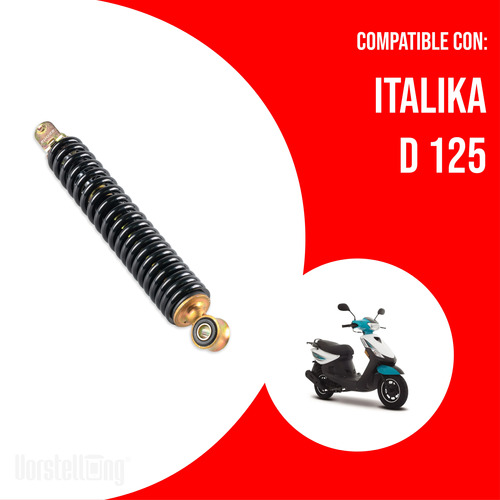 Amortiguador Trasero Negro Italika Original D125 F02020090 Foto 4