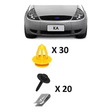 Kit Grampos Fixação P/choque Ford Ka 2003 A 2007 Diant+tras