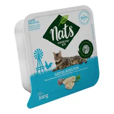 Petisco Úmido Nats Gatos Adultos Filé De Peixe/molho De Erva