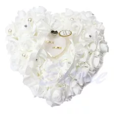 Almohada Corazón Porta Aros Para Matrimonio Boda Religiosa