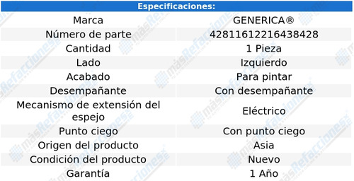 Espejo Elantra 2017-2018 Elect C/desemp Izquierdo All Foto 2