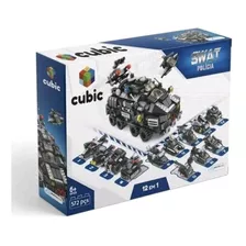 Cubic Swat Policia 572 Peças 25 Formas No Total Multikids