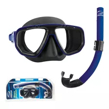  Kit Dua Óculos De Mergulho, Respirador Snorkel Seasub. 