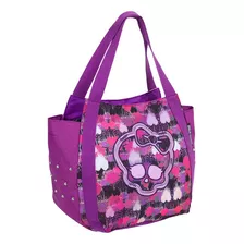 Bolsa Tote De Ombro Monster High Original Sestini Skullette Cor Fúcsia