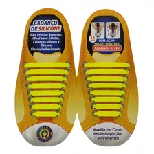 Cadarço De Silicone Minimalista Ortho Pauher 4090 Esportivo Cor Amarelo