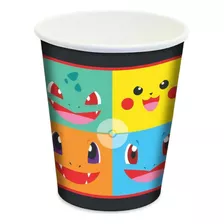 Copo Descartável Pocket Monsters 180ml - 8 Unidades - Junco