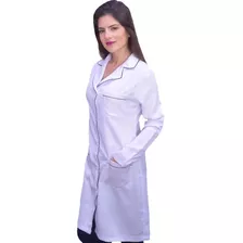 Jaleco Feminino Gabardine Detalhes Rosa Ou Marinho Bandar