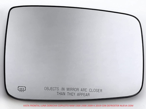 Luna Espejo Derecho Dodge Ram 2009 2010 2011 2012 2013 2014 Foto 2
