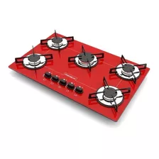 Fogão Cooktop Chamalux 5 Bocas Ultra Chama Vermelho 110/220v