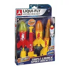 Toysmith Conjunto Rocket Triple-lanzamiento Deluxe Agua, Lan