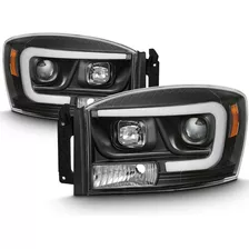 Faros Lupa Y Drl En Led Para Dodge Ram 2006-2008