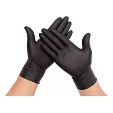 Guantes De Nitrilo Negros Cajon Descartables 1000u Mninsumos