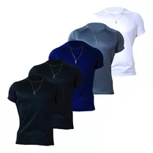 Kit 5 Camiseta Masculina Dry Fit Pro Academia Treino Fitness