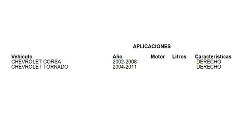 Espejo Derecho Manual Chevrolet Tornado 2004 2005 2006 2007 Foto 2