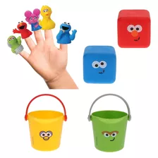 Sesame Street 10 Piece Bath Toy Value Set - Juguetes De Baño